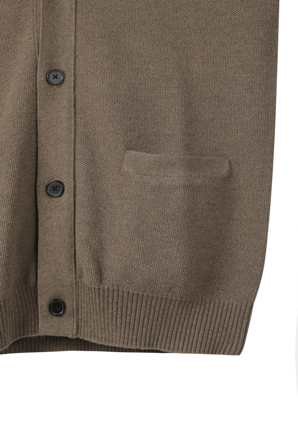 CUSTOMELLOW - 니트/가디건 - [Outlet] Brown Honeycomb Cardigan