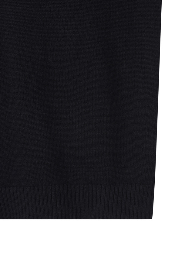 CUSTOMELLOW - 니트/가디건 - [Outlet] Black Airwool Collar Sweater