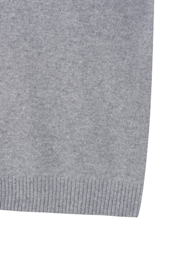 CUSTOMELLOW - 니트/가디건 - [Outlet] Grey Airwool Collar Sweater