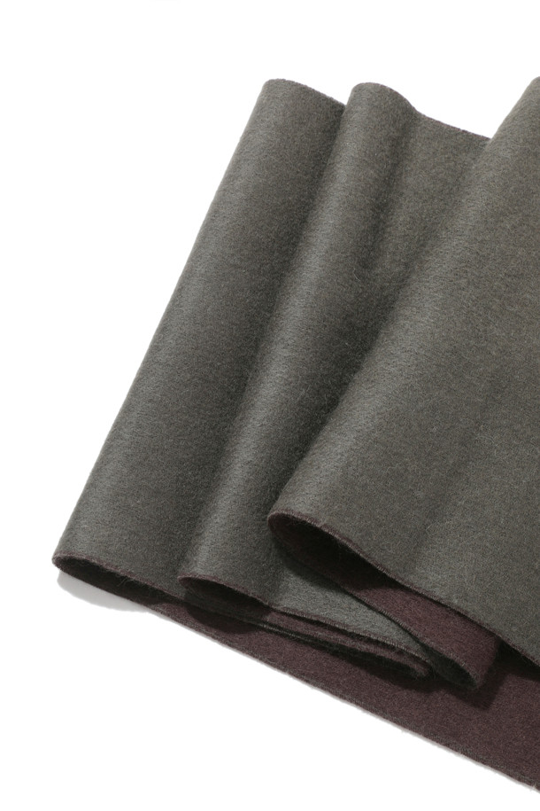 CUSTOMELLOW - 스카프/머플러 - Brown Cashmere Blended Reversible Muffler