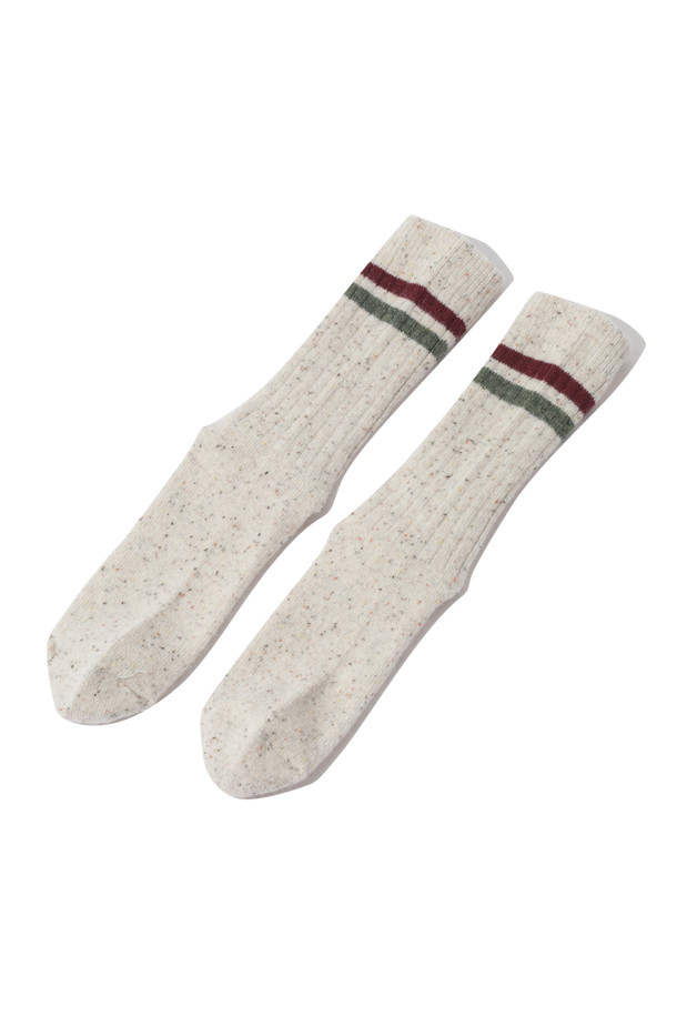 CUSTOMELLOW - 양말 - Ivory Stripe Socks