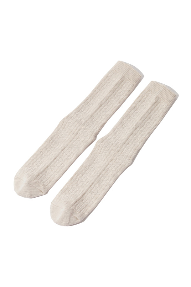 CUSTOMELLOW - 양말 - Ivory Rib Socks