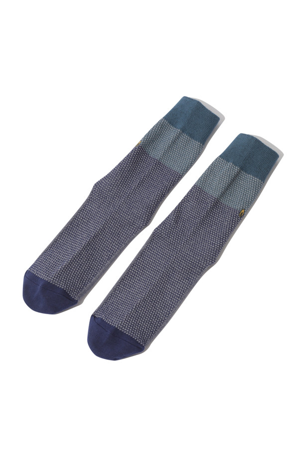 CUSTOMELLOW - 양말 - Navy Embroidery Socks