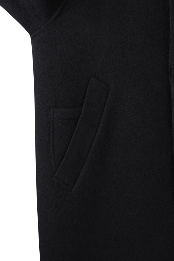 CUSTOMELLOW - 코트 - Black Oversized Fit Wool Coat