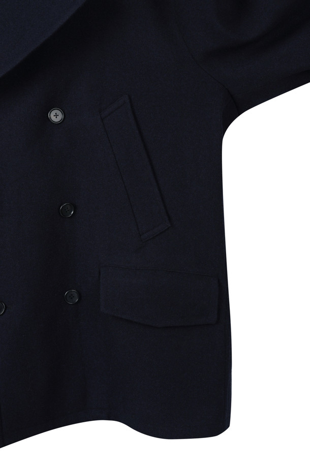 CUSTOMELLOW - 코트 - [HED MAYNER] Navy Wool Peacoat