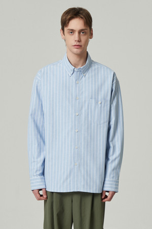 oversized oxford stripe shirt