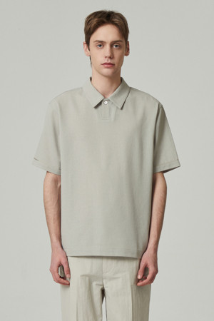 woven collar tee