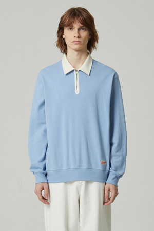 zipup collar sweat