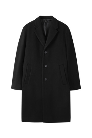 [Outlet] Black Wool Oversized Fit Coat