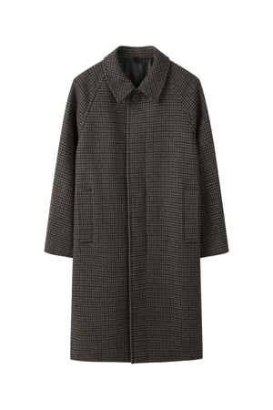 [Outlet] Brown Wool Balmacaan Coat