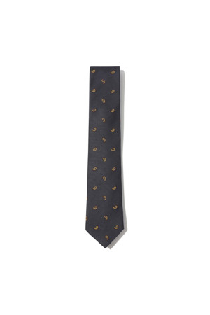 navy paisley pattern tie