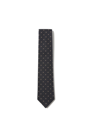 navy flower dot pattern tie