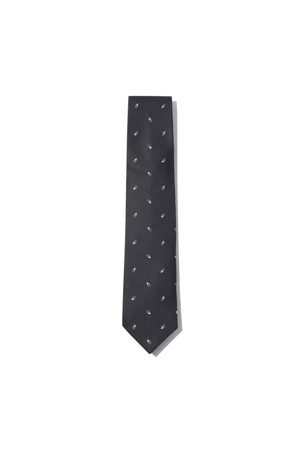 Navy Silk Logo Tie