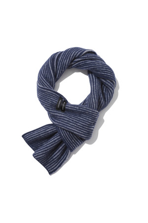 Blue Cashmere Blended Muffler