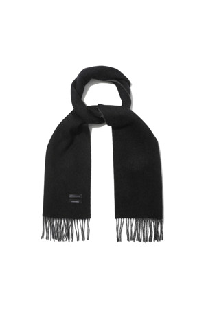 Black Cashmere Blended Reversible Muffler