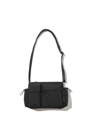 Black Nylon Messenger Bag