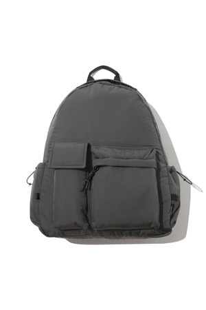 Grey Nylon Backpack