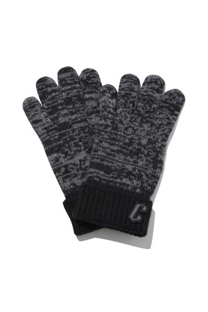 Black Cashmere Blended Knit Gloves