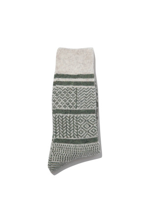 Green Wool Nordic Socks