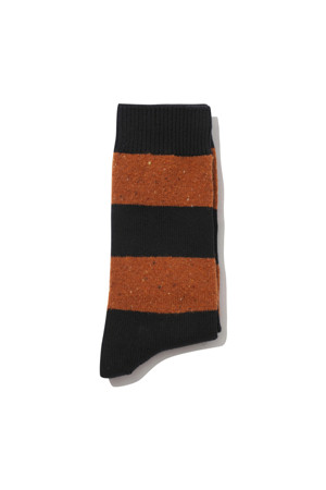 Orange Wool Stripe Socks