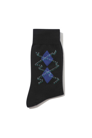 Black Argyle Socks