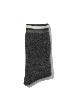 Grey Wool Stripe Socks