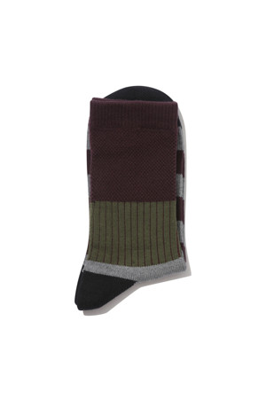 Brown Block Socks