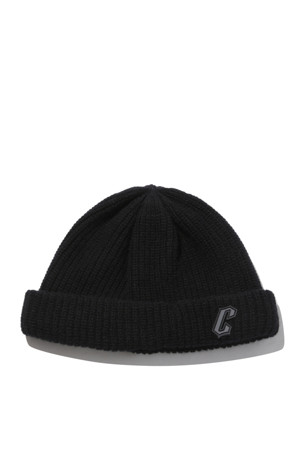 Black Wool Logo Beanie