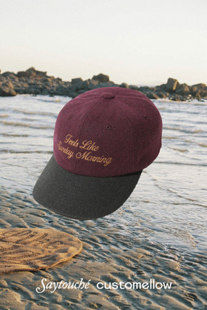 [SAY TOUCHÉ] Wine Embroidery Cap