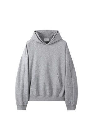 [Online Only] Grey Relaxed Melange Hoodie