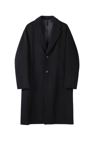 Black Wool Chesterfield Coat 