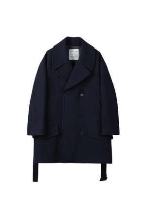 [HED MAYNER] Navy Wool Peacoat