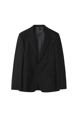 Black Nubby Textured Suit Jacket