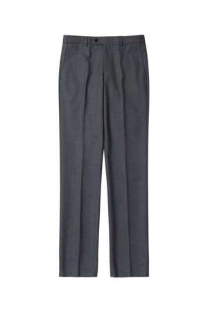 Grey Melange Textured Suit Pants