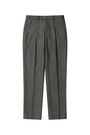 Grey Slim Fit Wool Setup Pants