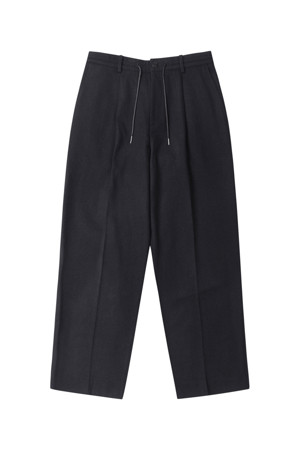 Black Relaxed Fit Wool Pants