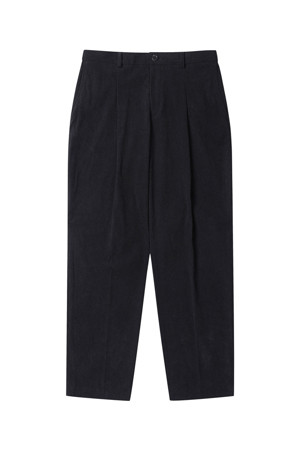 Black Regular Fit Corduroy Setup Pants