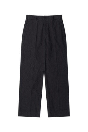 Black Relaxed Fit Creased Setup Pants