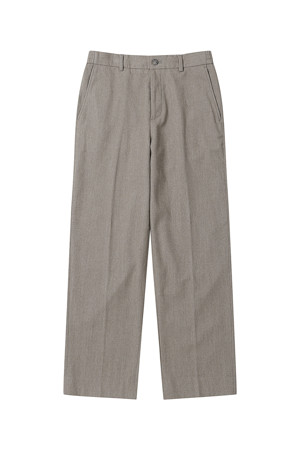 Beige Relaxed Fit Wool Setup Pants