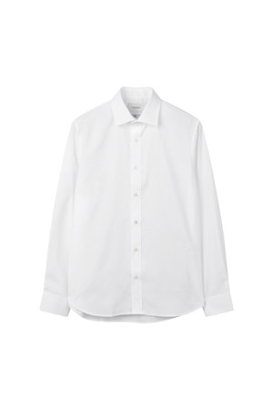 White Wide Collar Dress shirt