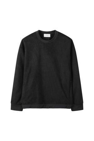 Black Poly Suede T-Shirt