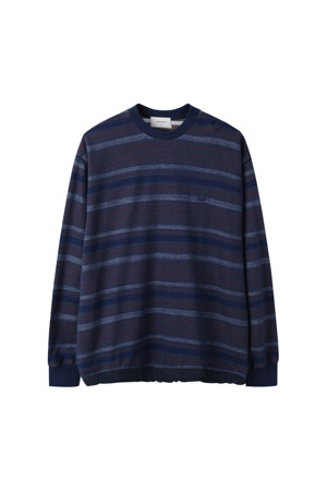 Blue Jacquard Stripes T-Shirt