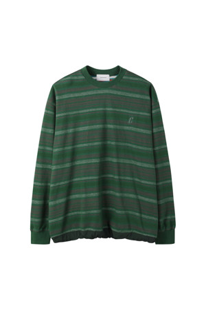 Green Jacquard Stripes T-Shirt