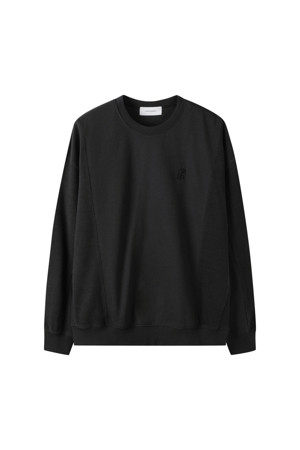 Black Fabric Reversed Sweatshirt