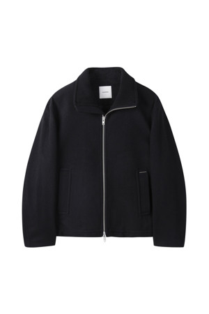 Black Wool Highneck Jacket