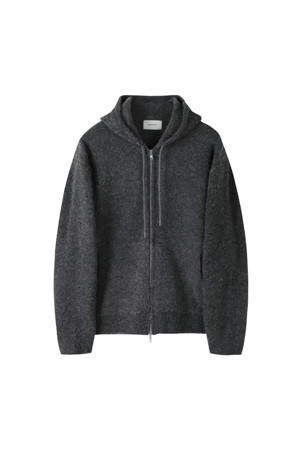 Grey Cloud Hood Zip Cardigan