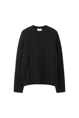 Black Cable Sweater