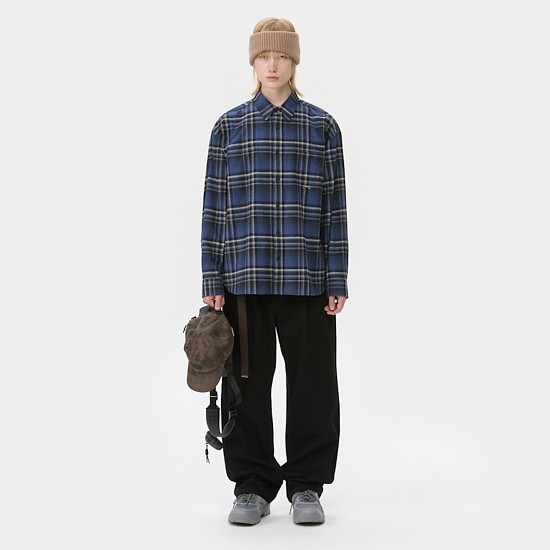 블랙 루즈핏 밴딩 진