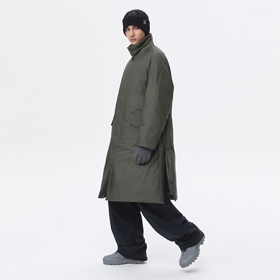 Khaki Robe Down Coat