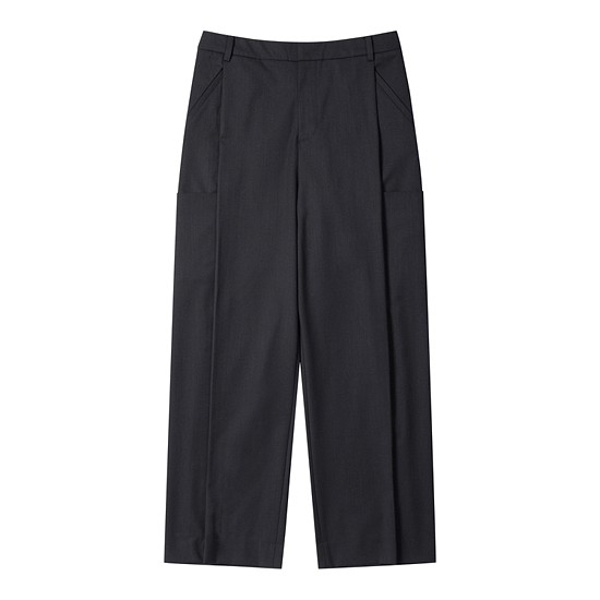 Grey Wide Fit Incision Pants